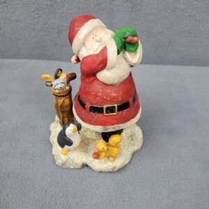 Russ Berrie Santa's Village Tee Time For Santa‎ Golfing Figurine Christmas Decor